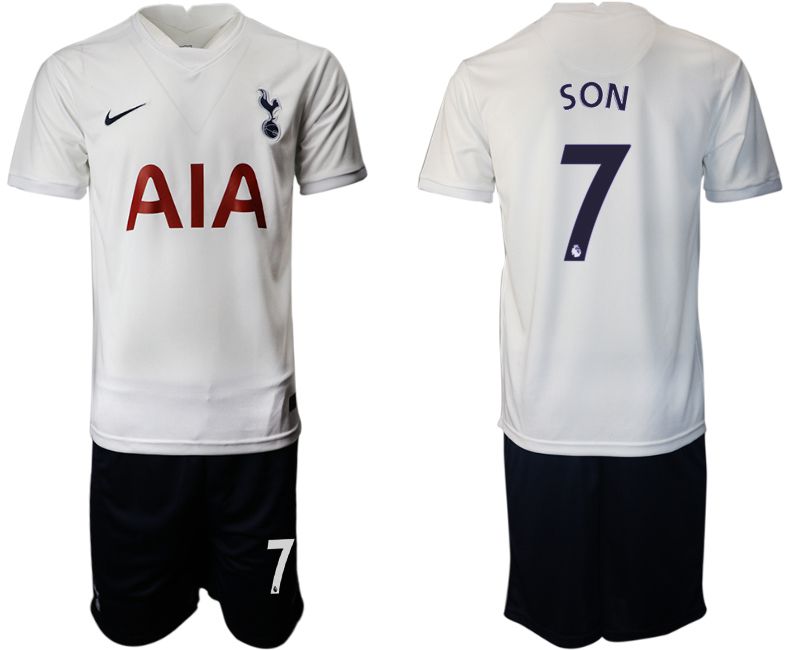 Men 2021-2022 Club Tottenham home white #7 Nike Soccer Jersey->tottenham jersey->Soccer Club Jersey